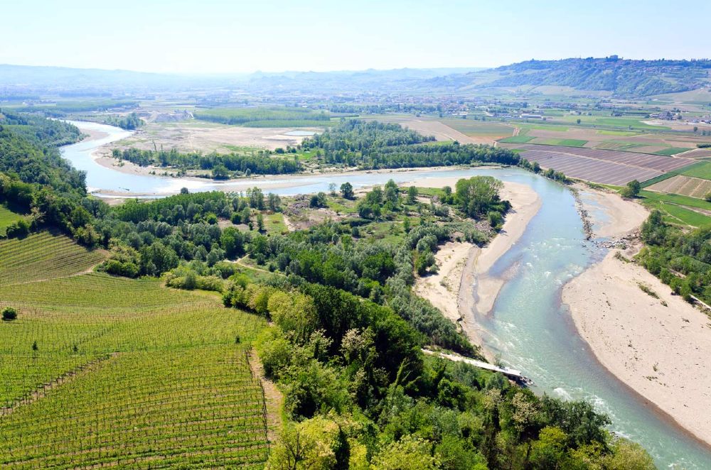 Imagem aérea da região do Barbaresco