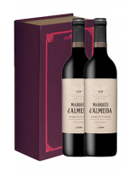 Kit 2 Vinhos Marquês d'Almeida Tinto 2019 + Caixa Livro Luxo